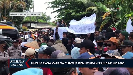 Unjuk Rasa, Warga Tuntut Penutupan Tambak Udang di Pemalang