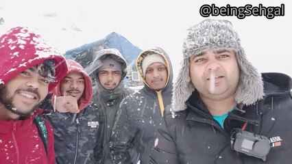 Triund Trek part -2 _ Down Trek _ Live Snow Storm _ Self Experience _ Camping #Triund #mcleodganj