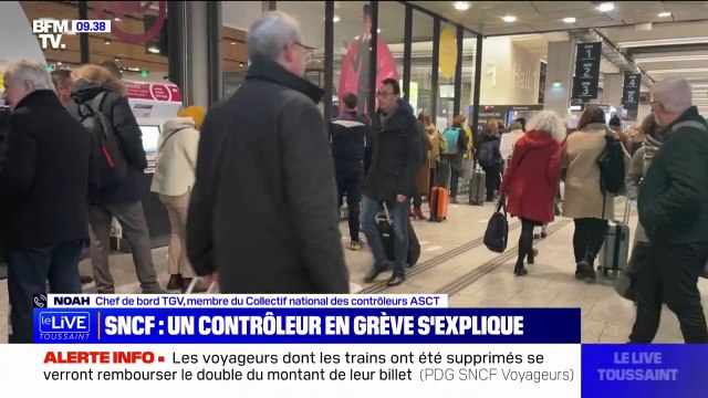 On a tout fait pour éviter que les Français soient pénalisés : ce chef de bord TGV s'explique à propos de la grève SNCF sur BFMTV