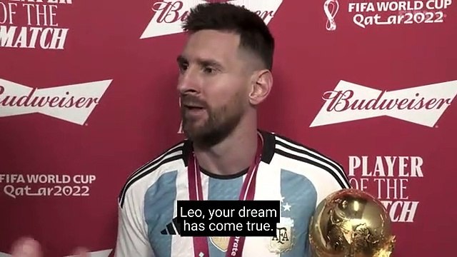 Lionel Messi after World Cup Final: The World Cup trophy was destined for Argentina Lionel Messi após a final da Copa do Mundo: o troféu da Copa do Mundo estava destinado à Argentina