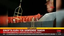 Son dakika haberi: Sinop'ta kuru yük gemisinde korkutan yangın