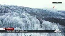 Bursa'da kar kartpostallık görüntüler oluşturdu