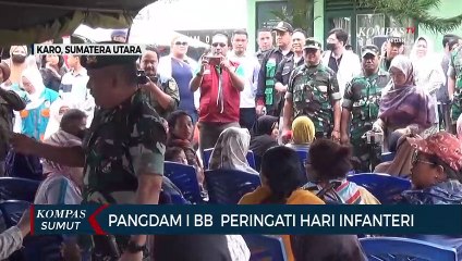 Peringatan Hari Infanteri TNI, Kodam I/BB Salurkan Sembako pada Warga Karo