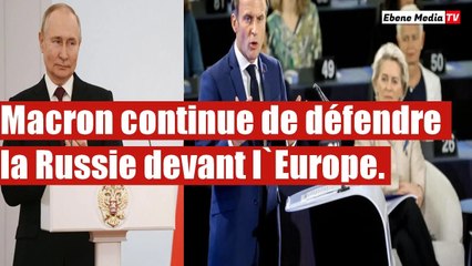 Ukraine: Macron défend la Russie contre ses alliés de l`EUROPE.
