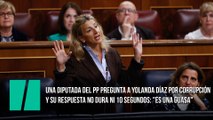 Una diputada del PP pregunta a Yolanda Díaz por corrupción y su respuesta no dura ni 10 segundos: 