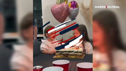 Pastadaki mumları üfledi, ablasını sinir krizine sokup ağlattı... O anlar 20 milyon izlendi