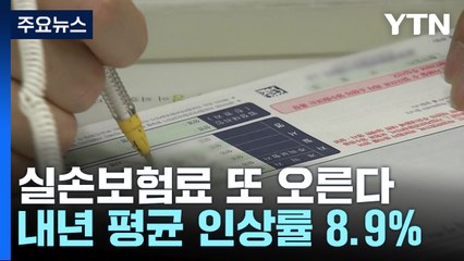 실손보험료 내년에 또 오른다...평균 인상률 8.9% / YTN