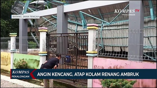 Angin Kencang, Atap Kolam Renang Ambruk