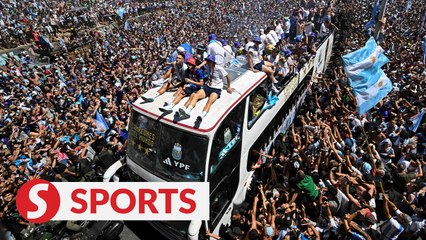 Argentina's World Cup heroes airlifted as street party overflows