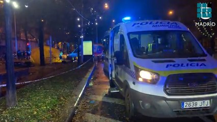 Accidente mortal en el paseo de la Castellana tras chocar una moto contra un VTC