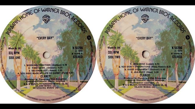Clancy ‎– Every Day 1975 (UK, Jazz Rock/Jazz-Funk)
