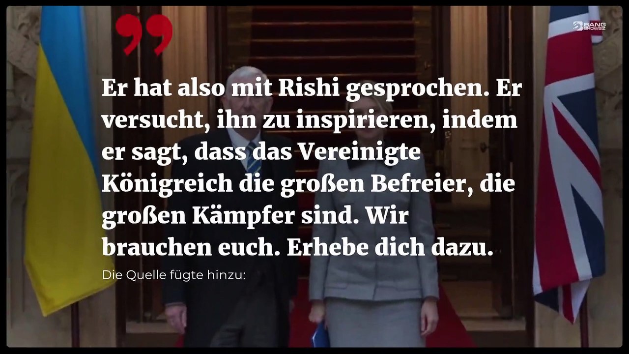 Wolodymyr Zelensky bittet um weitere britische Unterstützung für die Ukraine