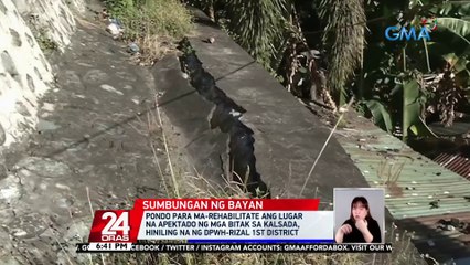 Bitak sa kalsadang nakaapekto na rin sa ilang bahay sa Antipolo, inireklamo | 24 Oras
