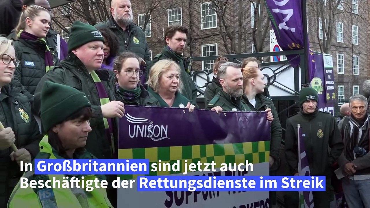 Streik bei Rettungsdiensten in Großbritannien