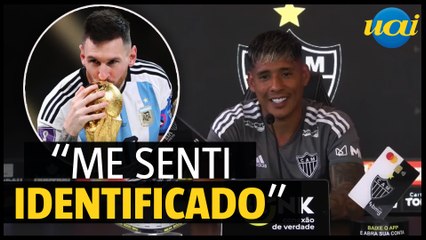 Zaracho, do Atlético, comemora título da Argentina
