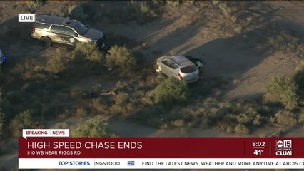Pursuit ends in crash south of the Valley