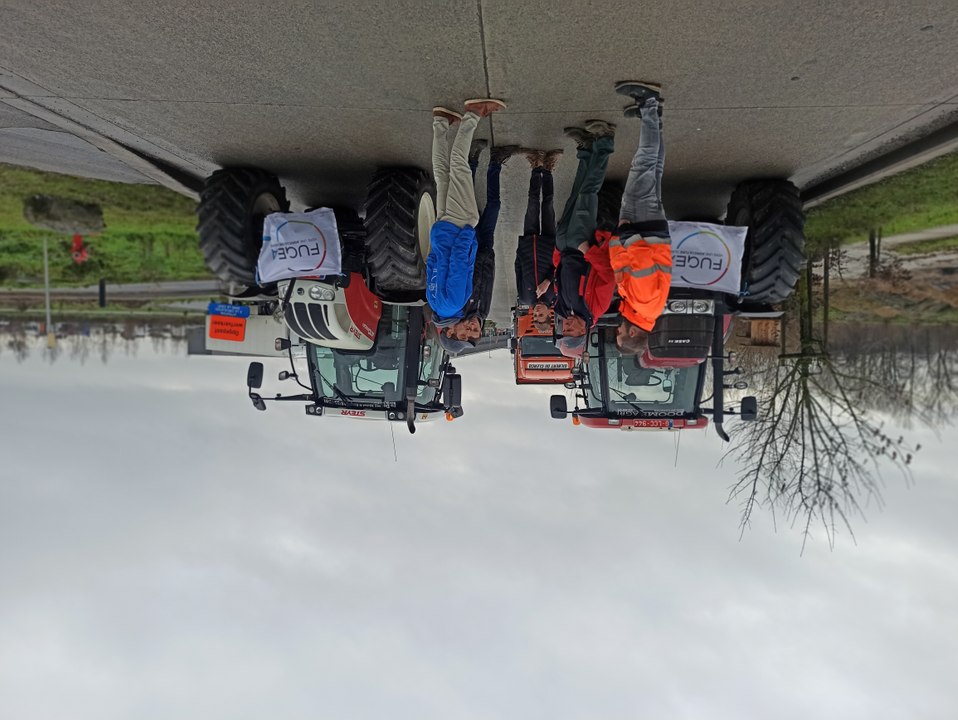 Action de blocage de la FUGEA chez Colruyt