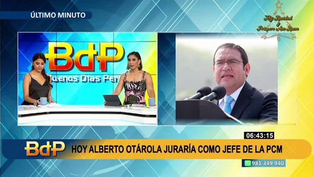 Alberto Otárola juraría como el nuevo presidente del Consejo de Ministros hoy a las 8 a.m.