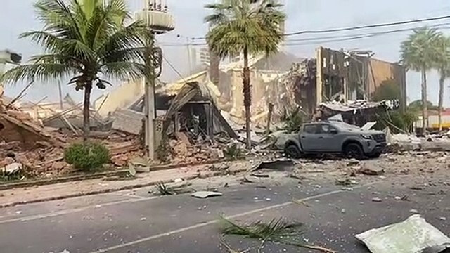 Explosão destrói restaurante e outros imóveis no Brasil. Há um ferido