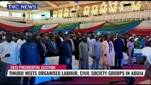 Tinubu meets organized labour, civil society group s in Abuja