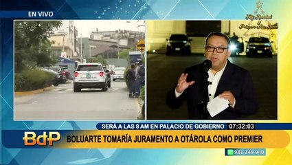 Alberto Otárola juraría como el nuevo presidente del Consejo de Ministros hoy a las 8 a.m.