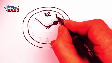 How to draw Wall Clock Step by Step Simple and Easy | Viral Videos