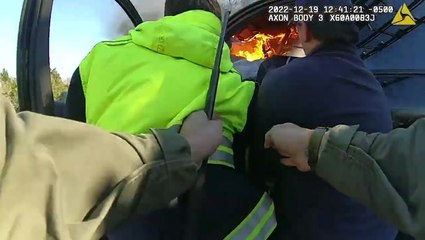 Driver pulled from fiery car crash in Maryland