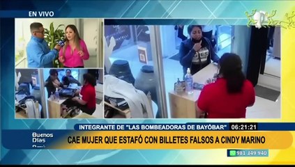 Capturan a mujer que estafó con billetes falsos a empresaria Cindy Marino en Gamarra