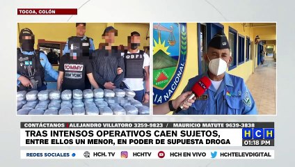 ¡Caen dos supuestos antisociales con 45 paquetes dobles de presunta marihuana en Colón!