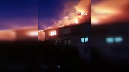 4 katlı binada korkutan yangın