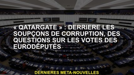 "Qatargate": derrière des soupçons de corruption, des questions sur les votes des députés