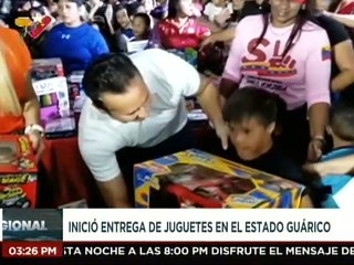 Guárico | Gob. José Vásquez da inicio a la distribución de juguetes en la entidad