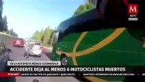 Accidente deja al menos 6 motociclistas muertos en autopista México-Cuernavaca