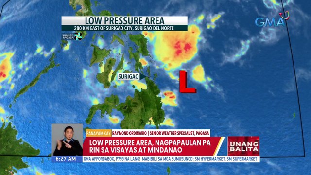 LPA, nagpapaulan pa rin sa Visayas at Mindanao - Weather update as of 6:27 AM (December 22, 2022) | UB