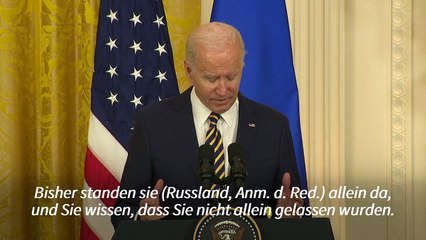 Biden an Selenskyj: "Wir lassen Sie niemals allein"