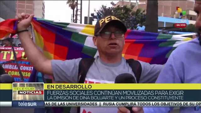 teleSUR Noticias 19:30 21-12: En Perú fuerzas sociales continúan movilizadas