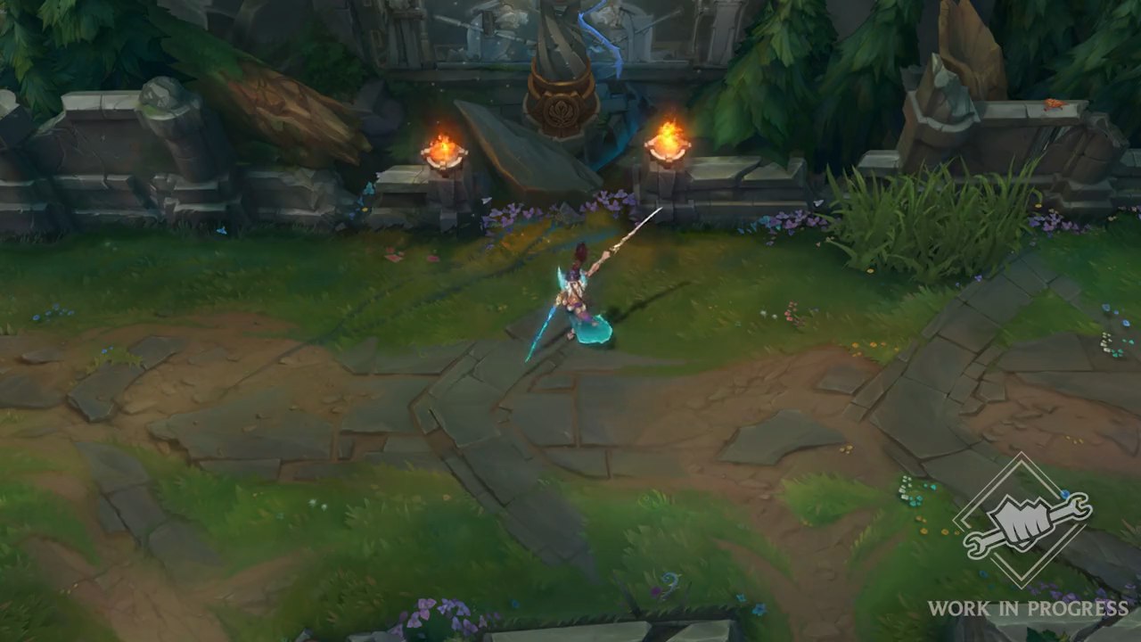 Prévia do PBE das skins Canção do Oceano para Yone, Nidalee, Zeri, Ashe e Seraphine | Vídeo: Riot Games/Divulgação