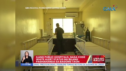 Ilang public hospitals, nasa code white alert status na bilang paghahanda sa Bagong Taon | UB