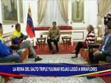 Pdte. Maduro recibe en el Palacio de Miraflores a la campeona olímpica de triple salto Yulimar Rojas