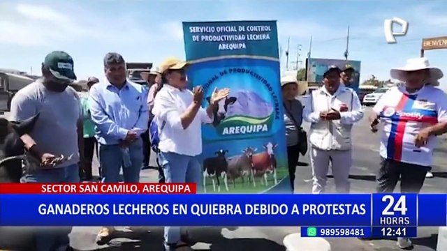 Ganaderos lecheros se declaran en quiebra y exigen que autoridades solucionen protestas