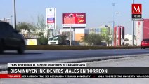 Disminuyen incidentes viales en Torreón