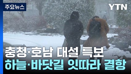 충청·호남 대설 특보...하늘·바닷길 잇따라 결항 / YTN