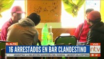 16 arrestados en bar clandestino