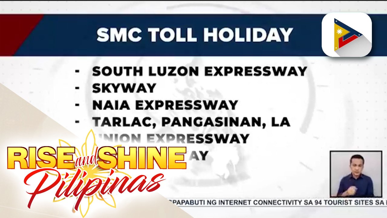 Toll sa ilang expressway, libre sa darating na bisperas ng Pasko at Bagong Taon