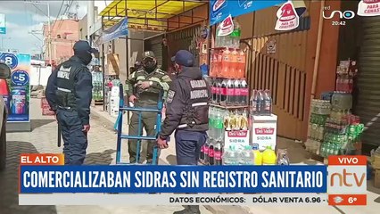 Comercializaban sidras sin registro sanitario