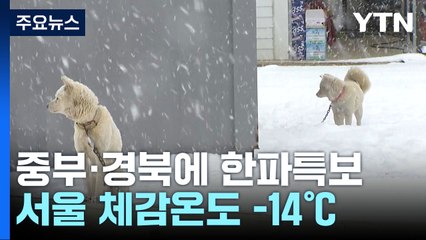 [날씨] 다시 한파특보 서울 체감 -14℃...서해안 30cm 폭설 / YTN