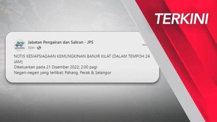 [TERKINI] Banjir Kilat | Dijangka landa enam negeri dalam tempoh 24 jam