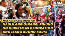 Naulilang ginang, pinuno ng Christmas decoration ang isang buong kalye | GMA News Feed