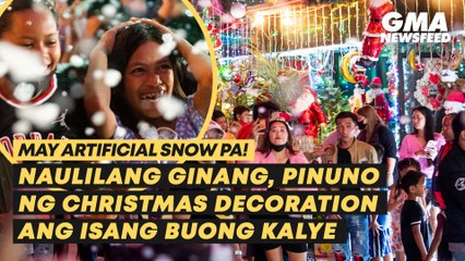 Naulilang Ginang Nagdekorasyon sa Isang Buong Kalye Para sa Pasko 🎄