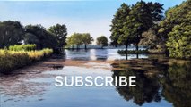 How To Paint Beautiful River Side with acrylic